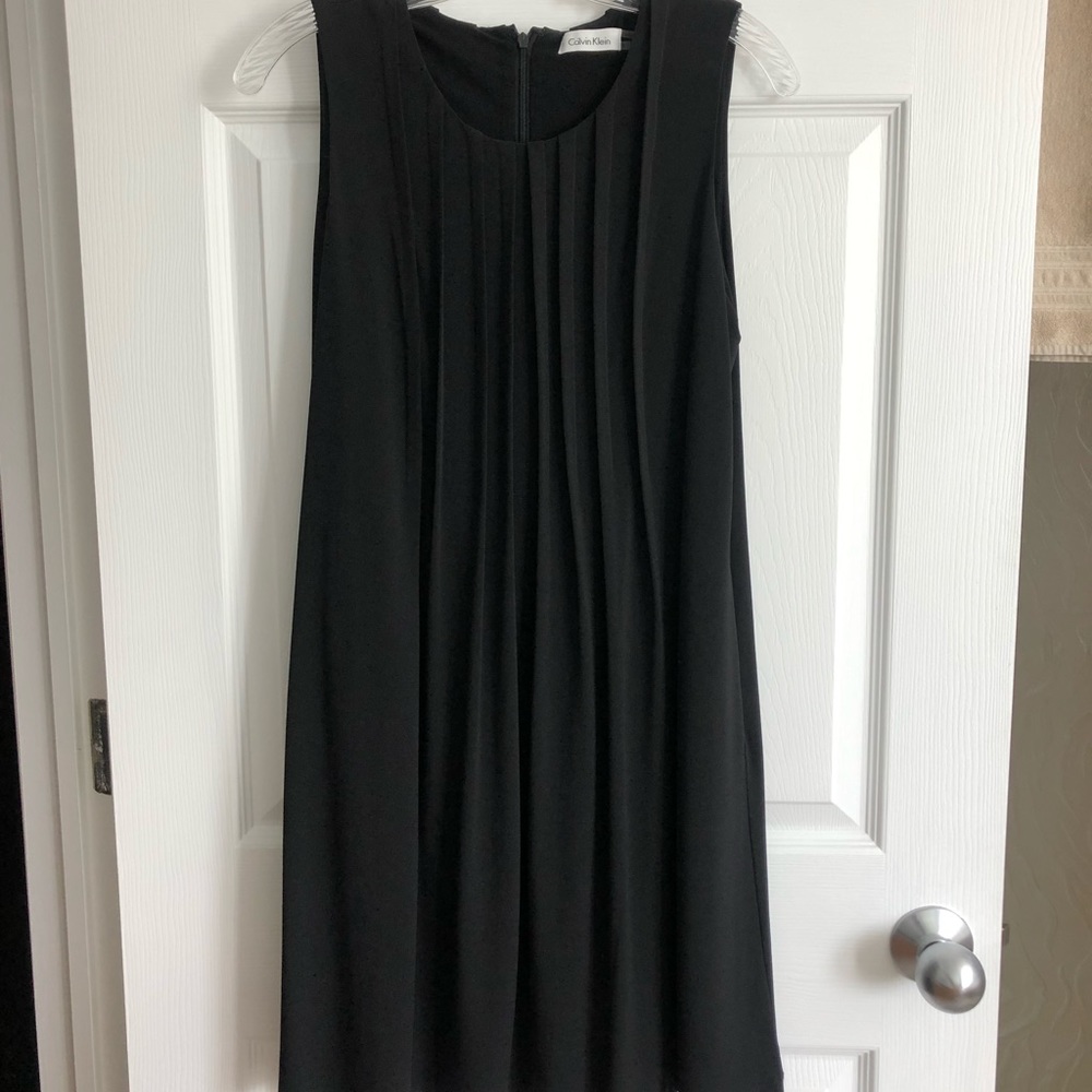 Never worn Calvin Klein pleated lbd